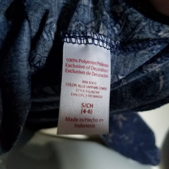 2 items - navy print top and black leggings women's size M - Picture 8 of 8